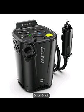 Zeehoo 150W Car Power Inverter - Black